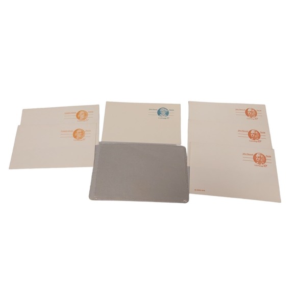 6 Vintage 1970s Pre-Paid Postage Hancock Samuel Adams Hanson Blank Postcards - Picture 1 of 6